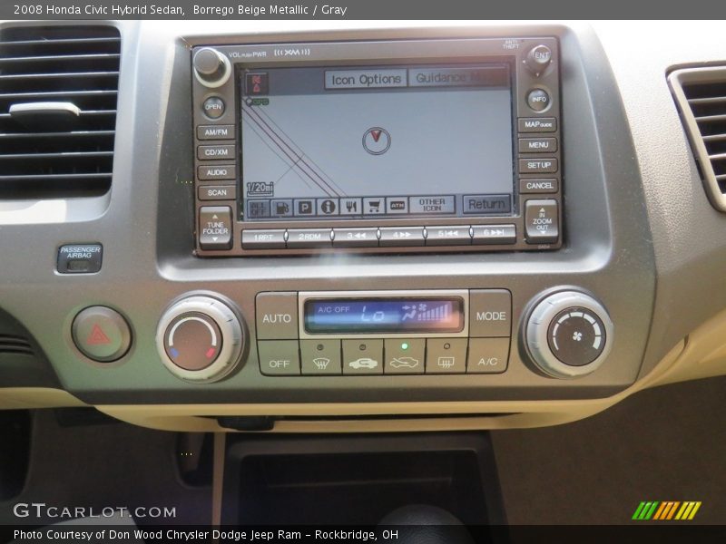 Borrego Beige Metallic / Gray 2008 Honda Civic Hybrid Sedan