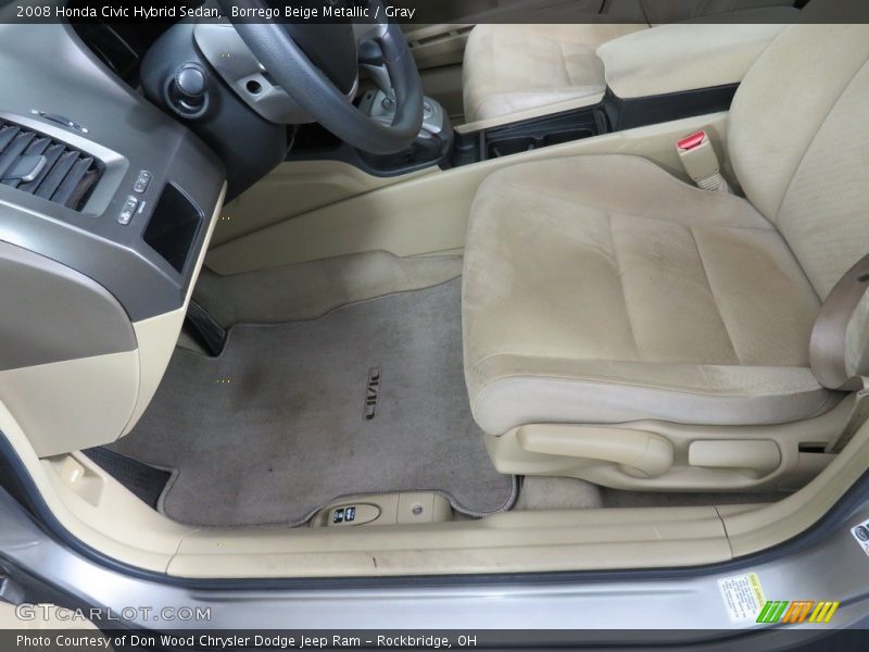 Borrego Beige Metallic / Gray 2008 Honda Civic Hybrid Sedan