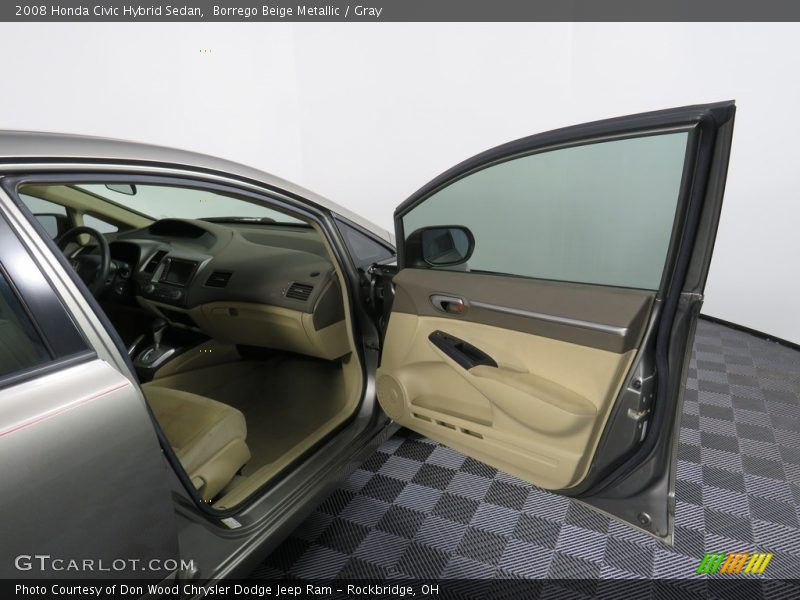 Borrego Beige Metallic / Gray 2008 Honda Civic Hybrid Sedan