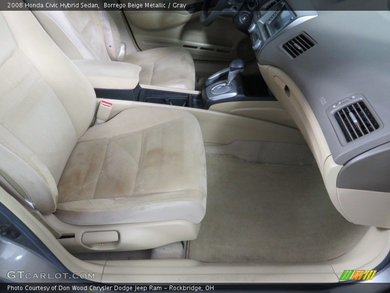 Borrego Beige Metallic / Gray 2008 Honda Civic Hybrid Sedan