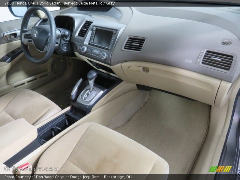 Borrego Beige Metallic / Gray 2008 Honda Civic Hybrid Sedan