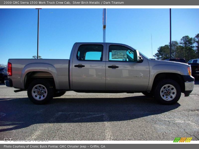 Silver Birch Metallic / Dark Titanium 2009 GMC Sierra 1500 Work Truck Crew Cab