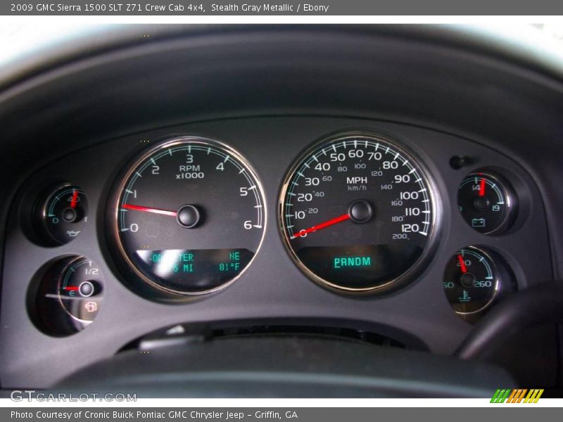 Stealth Gray Metallic / Ebony 2009 GMC Sierra 1500 SLT Z71 Crew Cab 4x4