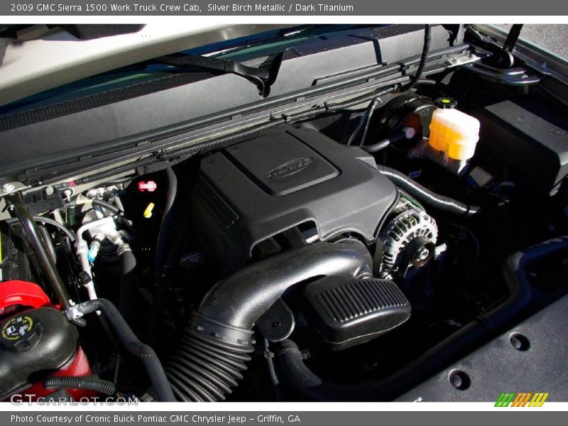 Silver Birch Metallic / Dark Titanium 2009 GMC Sierra 1500 Work Truck Crew Cab