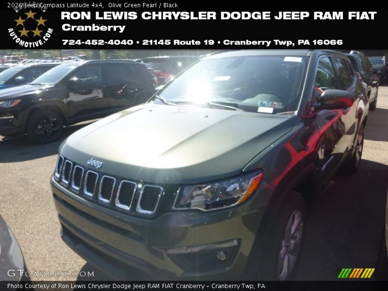 Olive Green Pearl / Black 2020 Jeep Compass Latitude 4x4