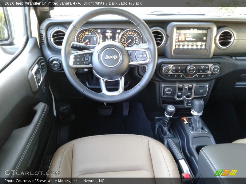 Bright White / Dark Saddle/Black 2020 Jeep Wrangler Unlimited Sahara 4x4