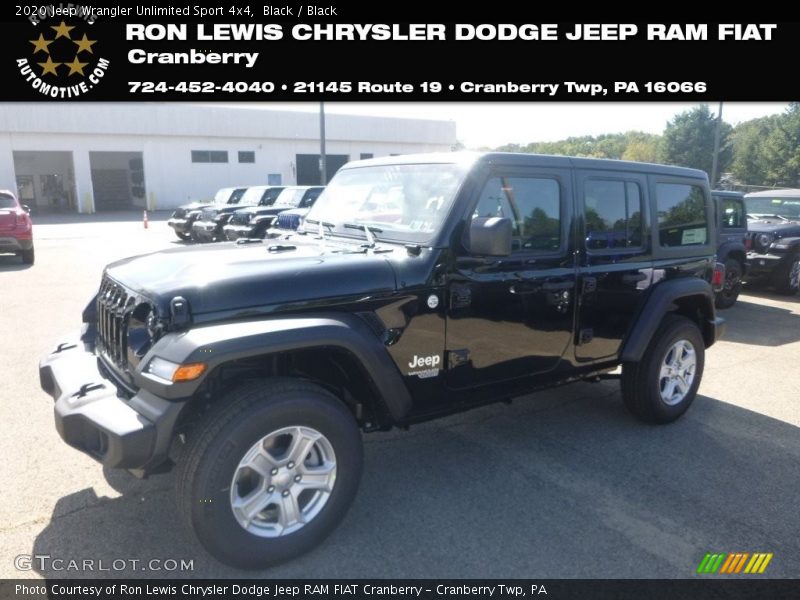 Black / Black 2020 Jeep Wrangler Unlimited Sport 4x4