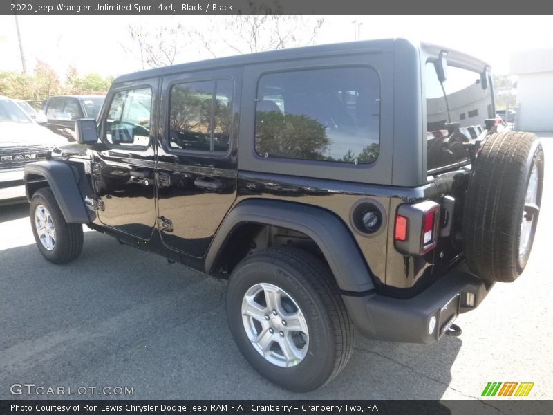 Black / Black 2020 Jeep Wrangler Unlimited Sport 4x4