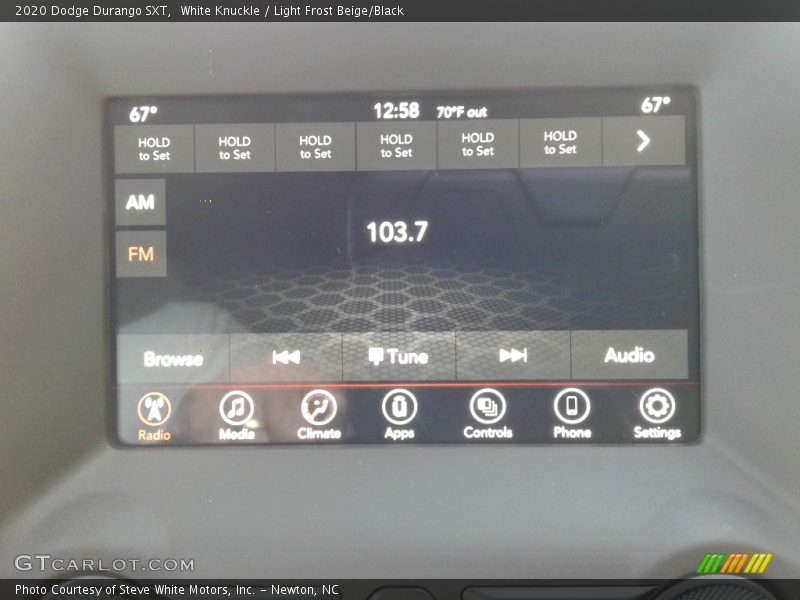White Knuckle / Light Frost Beige/Black 2020 Dodge Durango SXT