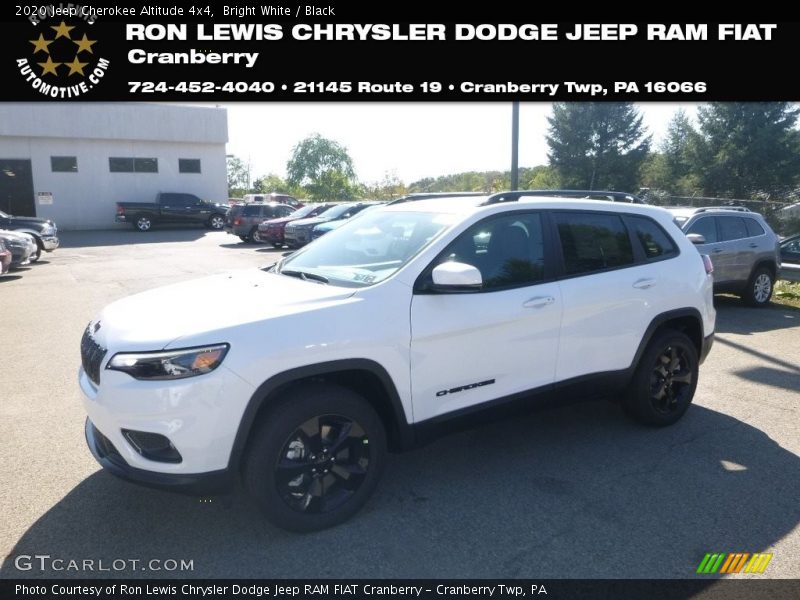 Bright White / Black 2020 Jeep Cherokee Altitude 4x4