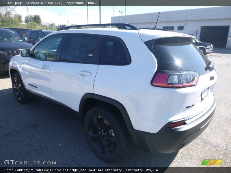 Bright White / Black 2020 Jeep Cherokee Altitude 4x4