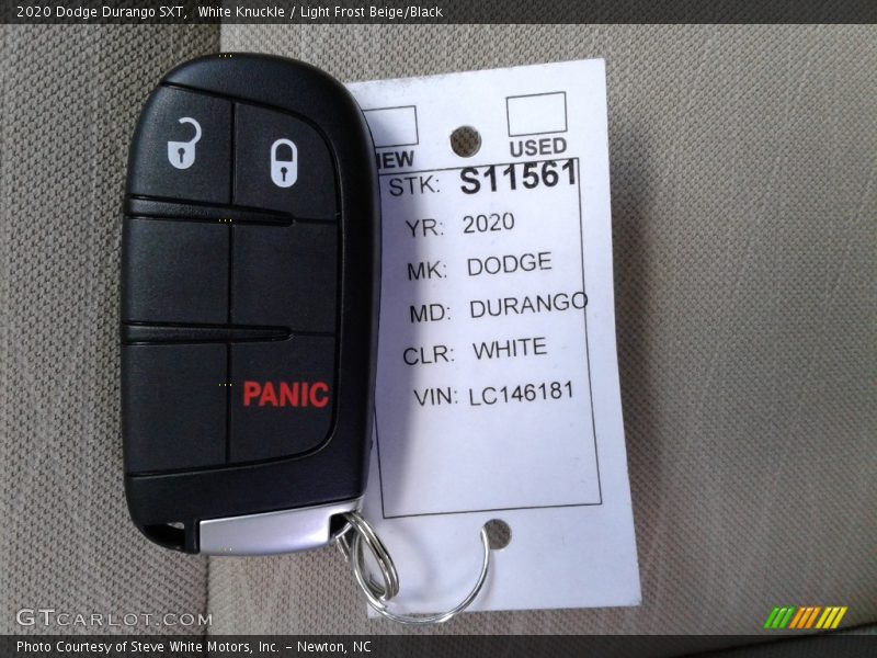 White Knuckle / Light Frost Beige/Black 2020 Dodge Durango SXT