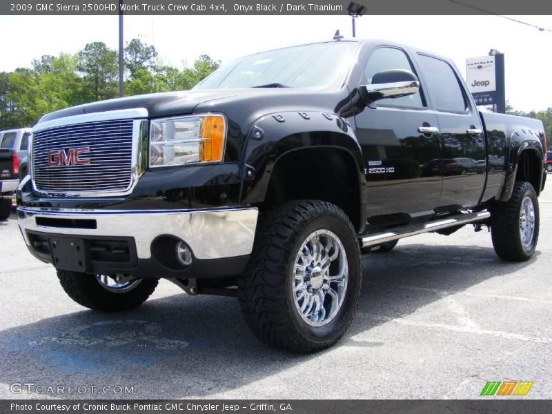 Onyx Black / Dark Titanium 2009 GMC Sierra 2500HD Work Truck Crew Cab 4x4