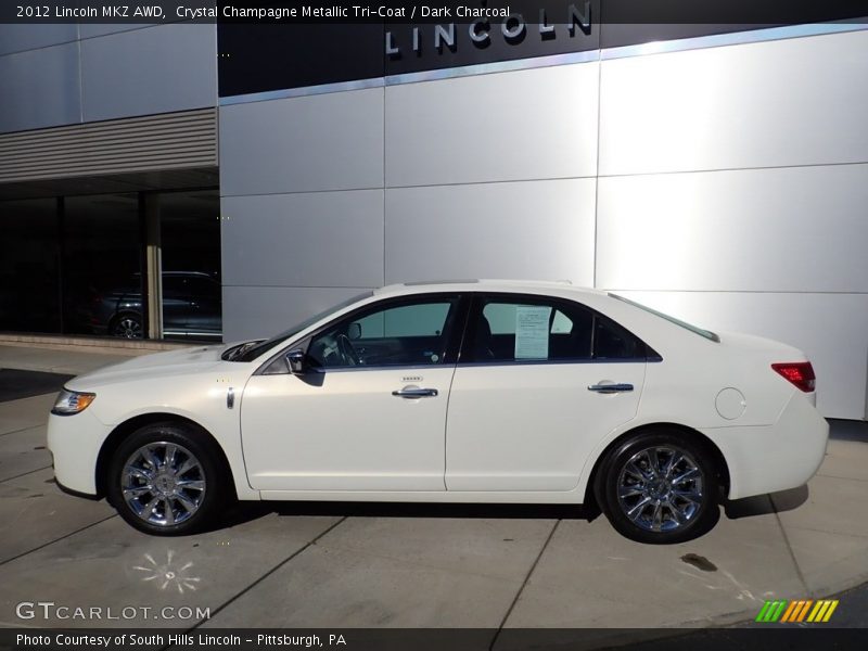 Crystal Champagne Metallic Tri-Coat / Dark Charcoal 2012 Lincoln MKZ AWD