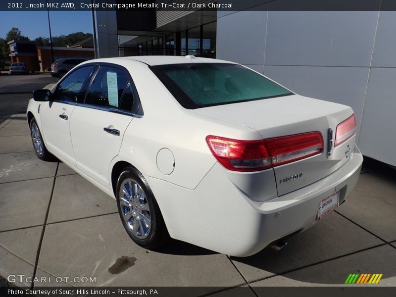 Crystal Champagne Metallic Tri-Coat / Dark Charcoal 2012 Lincoln MKZ AWD