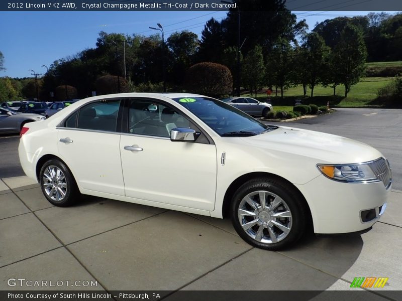 Crystal Champagne Metallic Tri-Coat / Dark Charcoal 2012 Lincoln MKZ AWD