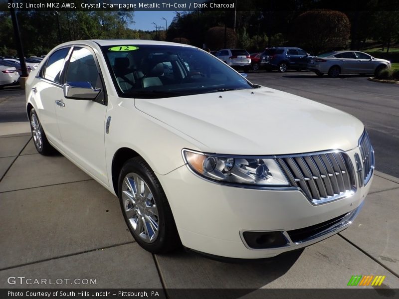 Crystal Champagne Metallic Tri-Coat / Dark Charcoal 2012 Lincoln MKZ AWD