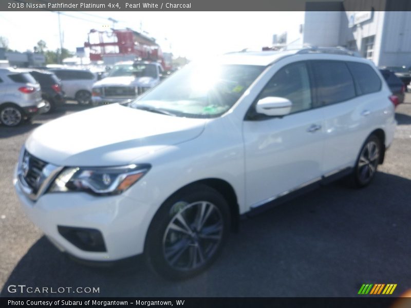 Pearl White / Charcoal 2018 Nissan Pathfinder Platinum 4x4