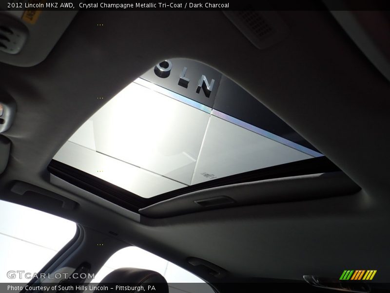 Crystal Champagne Metallic Tri-Coat / Dark Charcoal 2012 Lincoln MKZ AWD