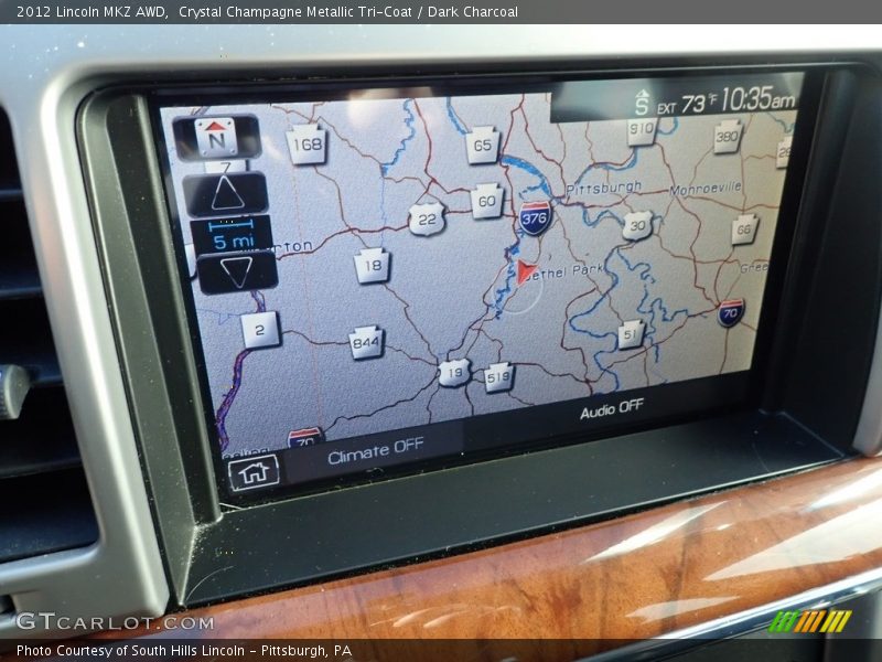 Crystal Champagne Metallic Tri-Coat / Dark Charcoal 2012 Lincoln MKZ AWD
