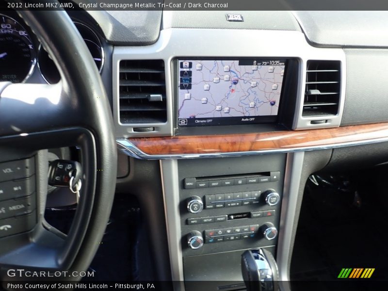 Crystal Champagne Metallic Tri-Coat / Dark Charcoal 2012 Lincoln MKZ AWD