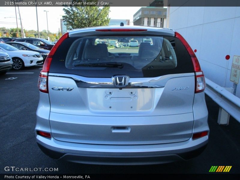 Alabaster Silver Metallic / Gray 2015 Honda CR-V LX AWD