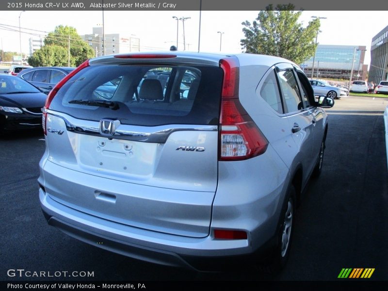 Alabaster Silver Metallic / Gray 2015 Honda CR-V LX AWD