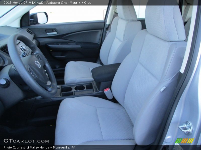 Alabaster Silver Metallic / Gray 2015 Honda CR-V LX AWD
