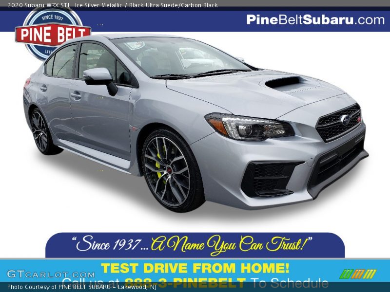 Ice Silver Metallic / Black Ultra Suede/Carbon Black 2020 Subaru WRX STI