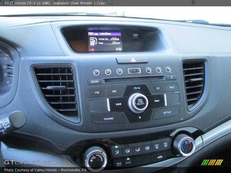 Alabaster Silver Metallic / Gray 2015 Honda CR-V LX AWD