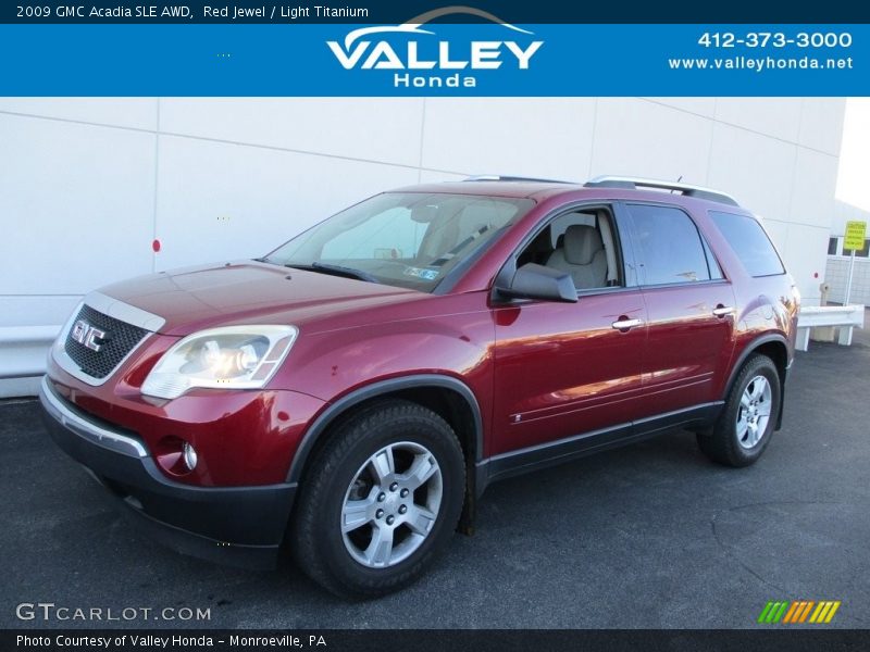 Red Jewel / Light Titanium 2009 GMC Acadia SLE AWD