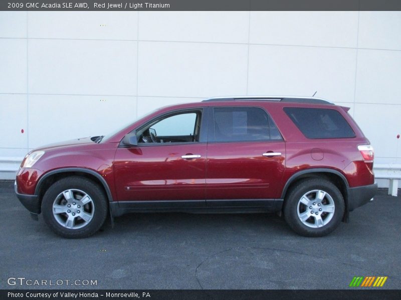 Red Jewel / Light Titanium 2009 GMC Acadia SLE AWD