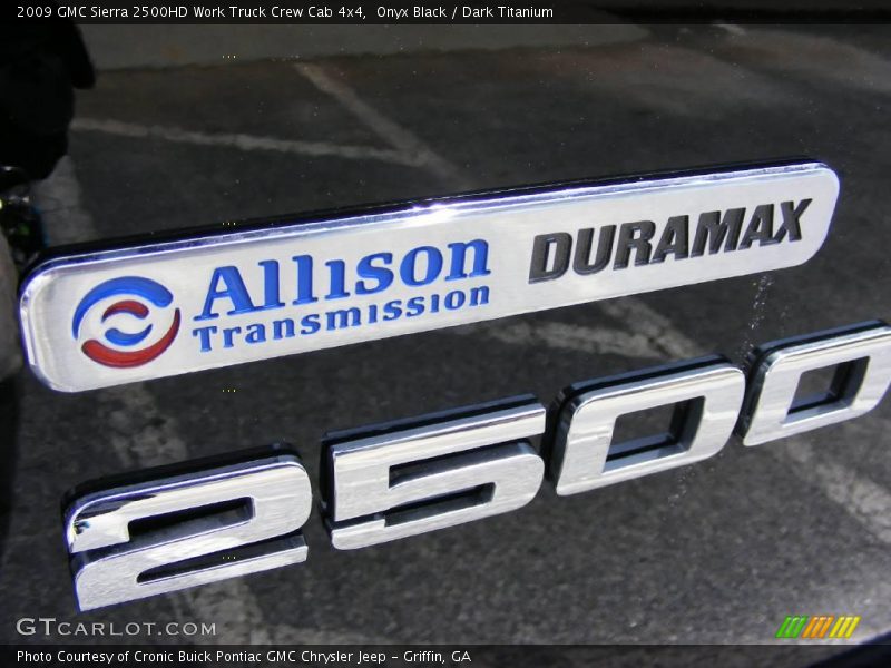 Onyx Black / Dark Titanium 2009 GMC Sierra 2500HD Work Truck Crew Cab 4x4