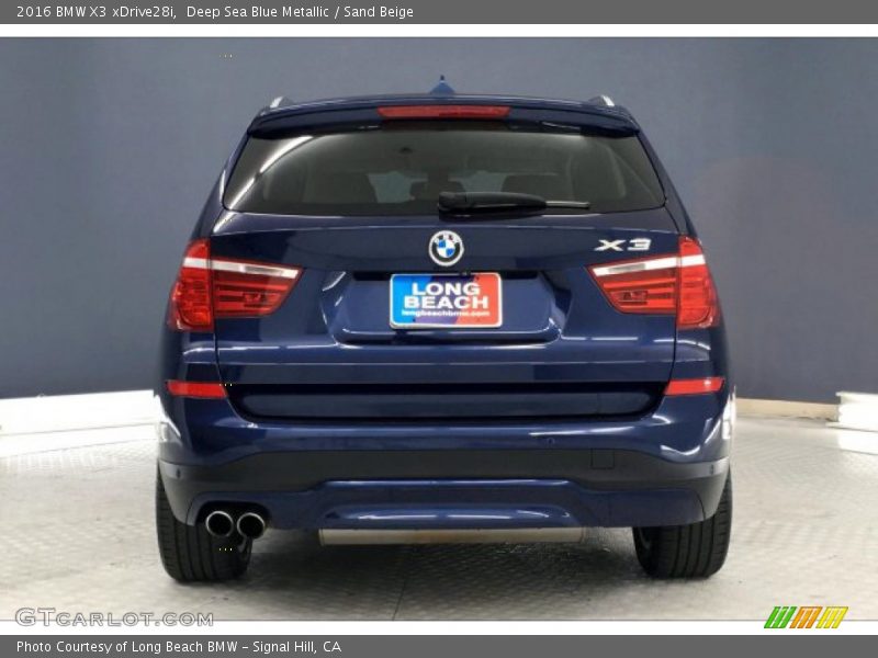 Deep Sea Blue Metallic / Sand Beige 2016 BMW X3 xDrive28i