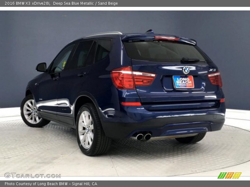 Deep Sea Blue Metallic / Sand Beige 2016 BMW X3 xDrive28i