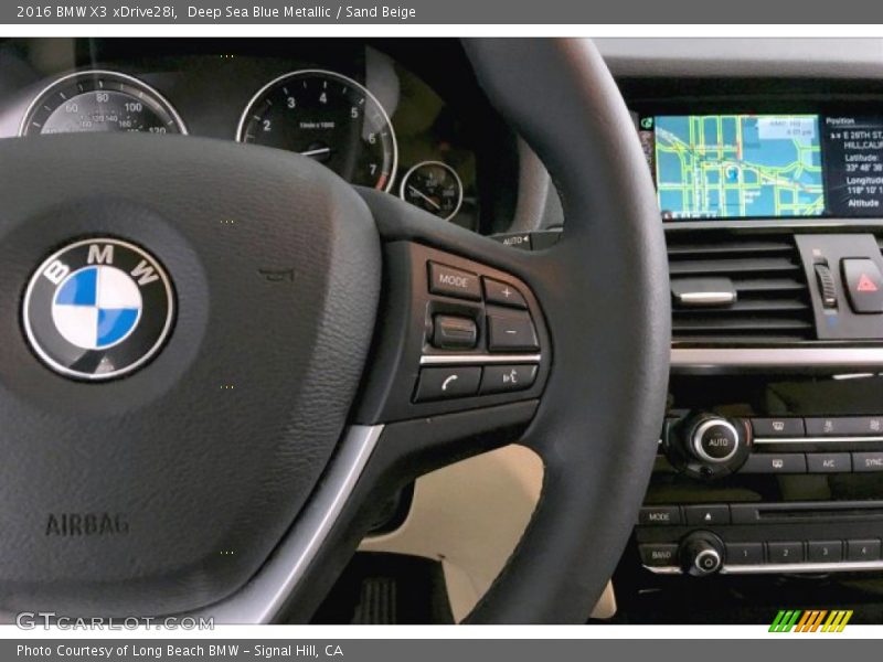 Deep Sea Blue Metallic / Sand Beige 2016 BMW X3 xDrive28i