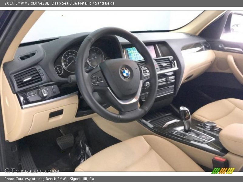 Deep Sea Blue Metallic / Sand Beige 2016 BMW X3 xDrive28i