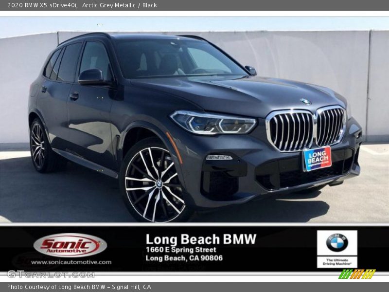 Arctic Grey Metallic / Black 2020 BMW X5 sDrive40i