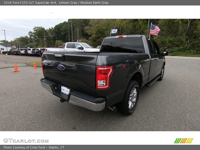 Lithium Gray / Medium Earth Gray 2016 Ford F150 XLT SuperCab 4x4