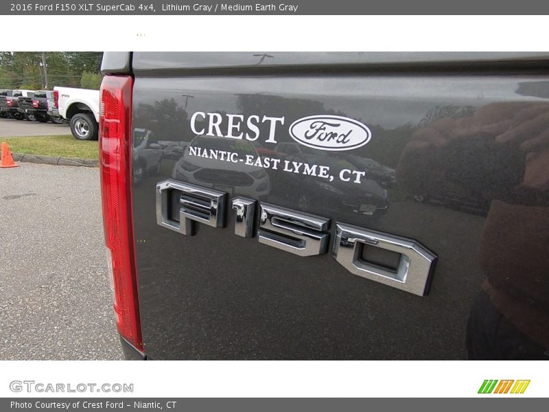 Lithium Gray / Medium Earth Gray 2016 Ford F150 XLT SuperCab 4x4