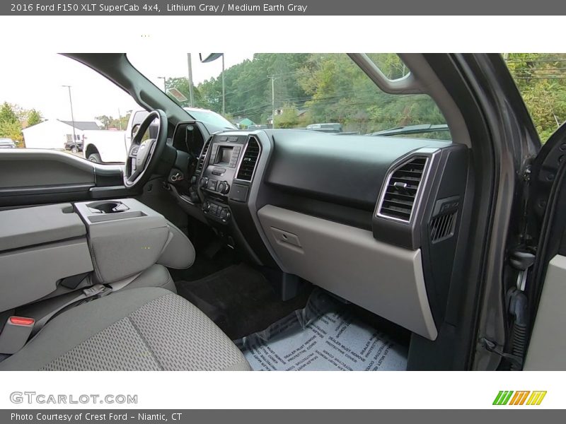 Lithium Gray / Medium Earth Gray 2016 Ford F150 XLT SuperCab 4x4