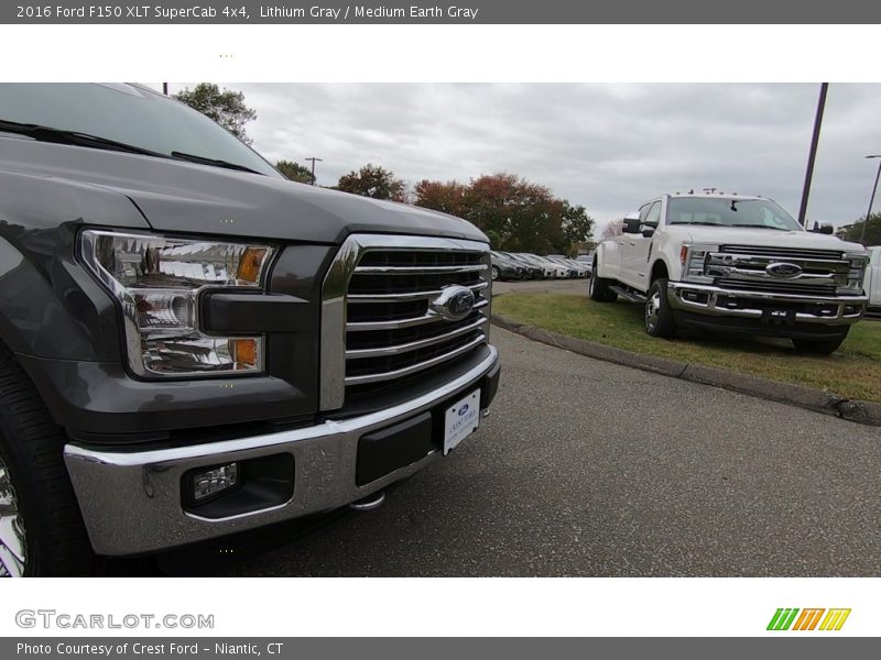 Lithium Gray / Medium Earth Gray 2016 Ford F150 XLT SuperCab 4x4