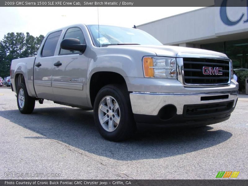 Silver Birch Metallic / Ebony 2009 GMC Sierra 1500 SLE XFE Crew Cab