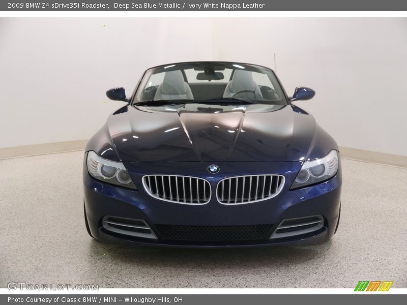 Deep Sea Blue Metallic / Ivory White Nappa Leather 2009 BMW Z4 sDrive35i Roadster