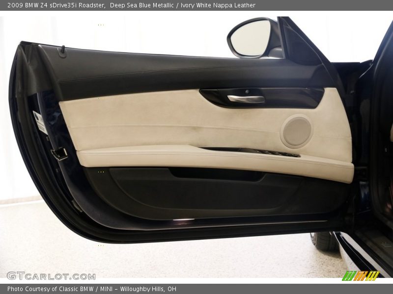 Deep Sea Blue Metallic / Ivory White Nappa Leather 2009 BMW Z4 sDrive35i Roadster