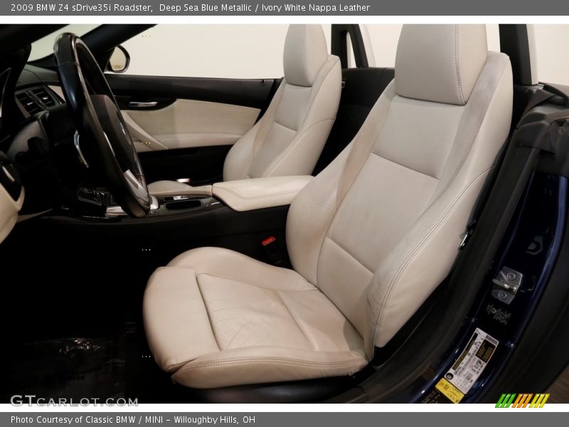 Deep Sea Blue Metallic / Ivory White Nappa Leather 2009 BMW Z4 sDrive35i Roadster