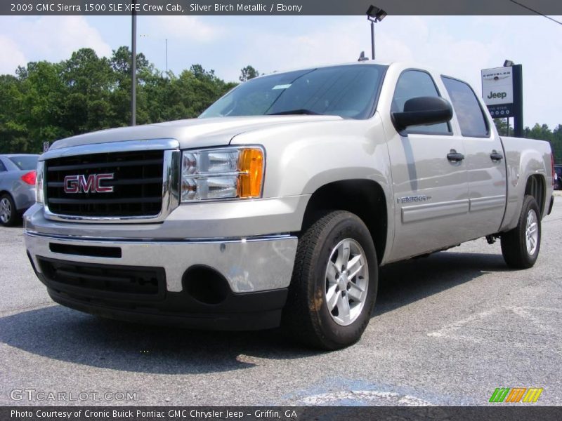 Silver Birch Metallic / Ebony 2009 GMC Sierra 1500 SLE XFE Crew Cab