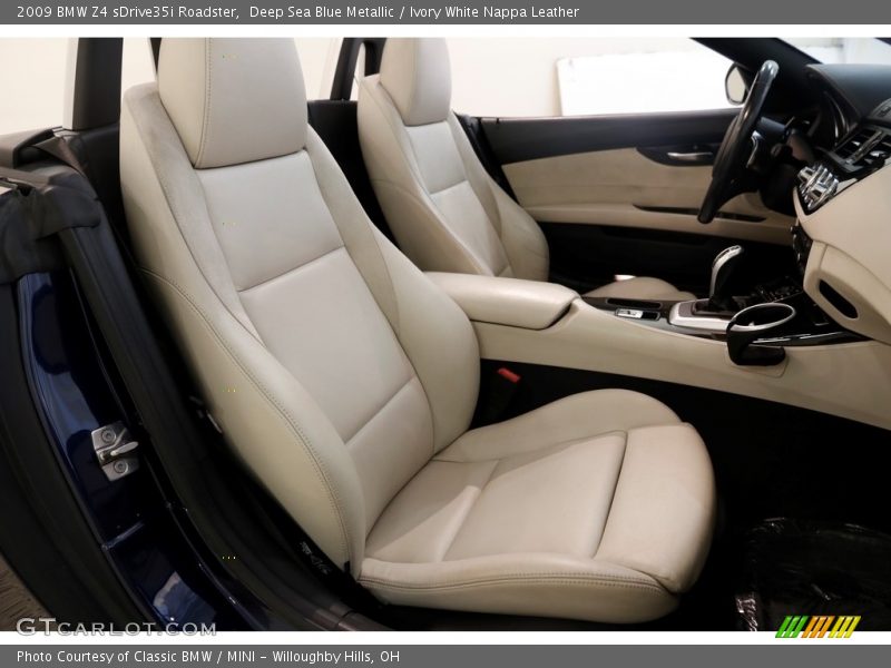 Deep Sea Blue Metallic / Ivory White Nappa Leather 2009 BMW Z4 sDrive35i Roadster