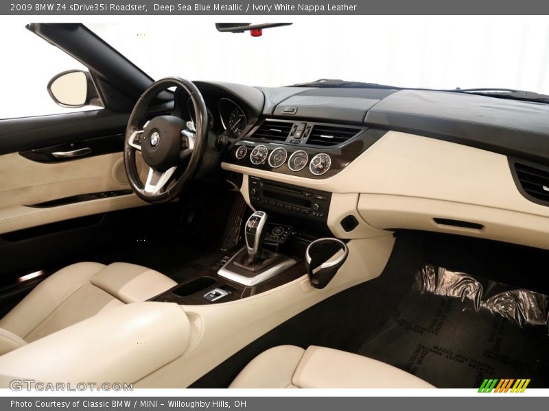 Deep Sea Blue Metallic / Ivory White Nappa Leather 2009 BMW Z4 sDrive35i Roadster