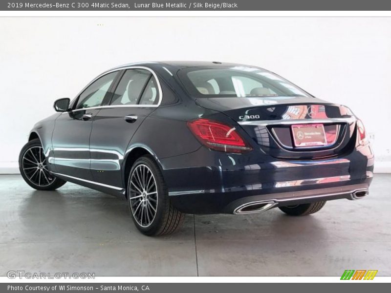 Lunar Blue Metallic / Silk Beige/Black 2019 Mercedes-Benz C 300 4Matic Sedan